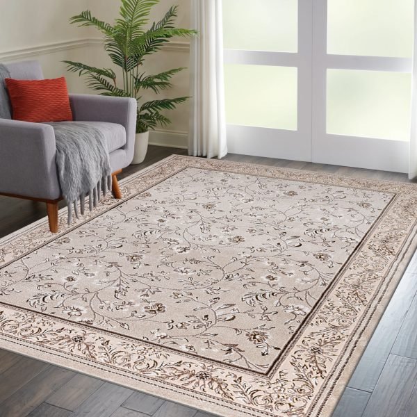 Ochre-53.jpg Marco traditional floral rug in Ochre