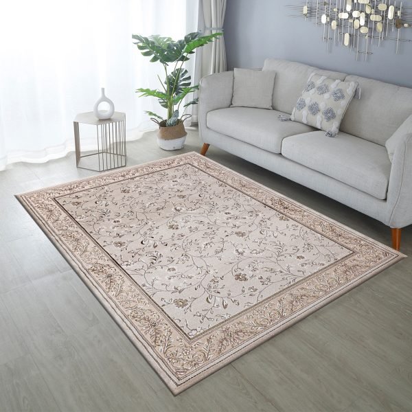 Ochre-54.jpg Marco traditional floral rug in Ochre
