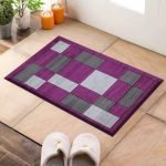 Havana geometric rug in Purple Grey
