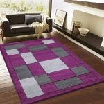 Havana geometric rug in Purple Grey
