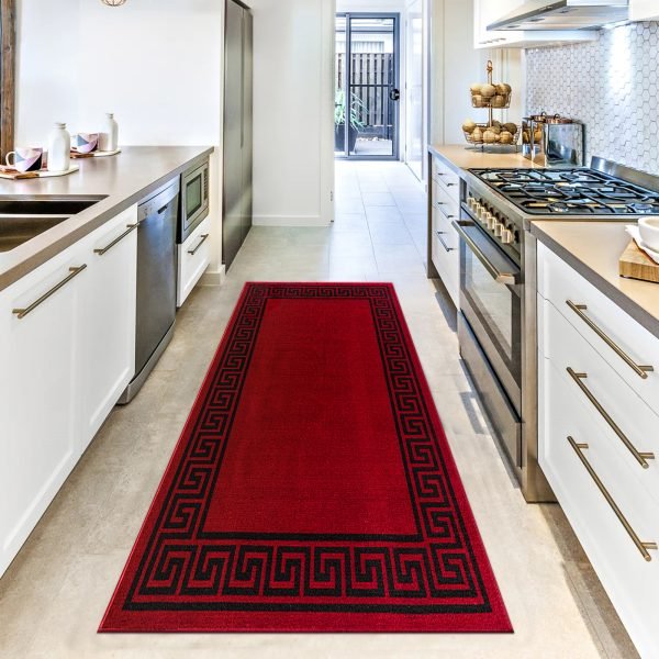 RedBlack-9.jpg Greeky bordered rug in Red Black