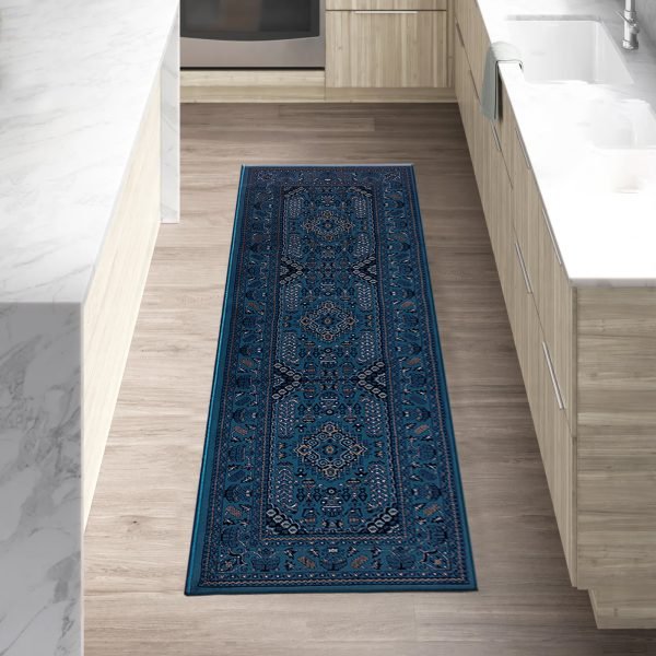 Zinat traditional rug in Turquoise