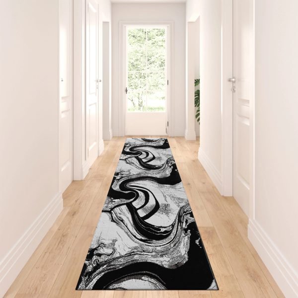BlackGrey-11.jpg Iris abstract rug in Black Grey