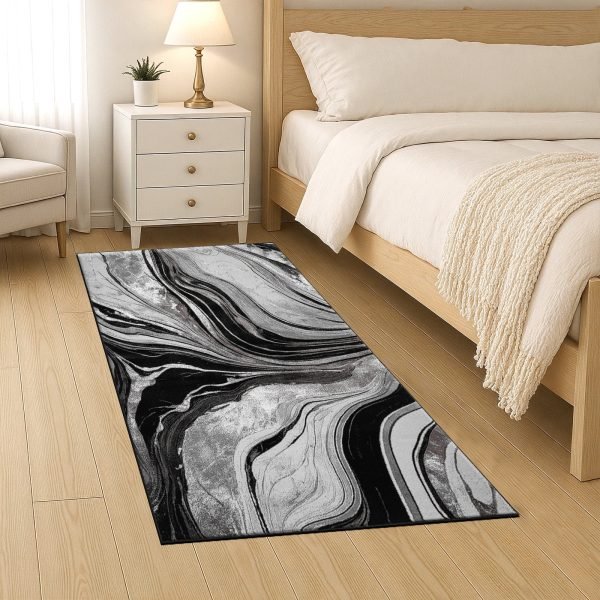 BlackGrey-4.jpg Gant abstract rug in Black Grey