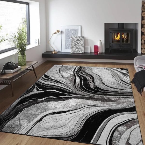 BlackGrey-7.jpg Gant abstract rug in Black Grey