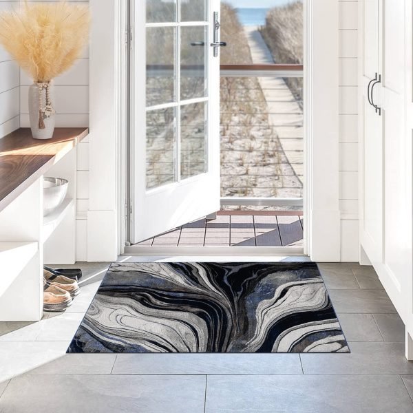 Gant abstract rug in Blue