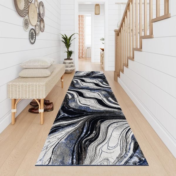 Gant abstract rug in Blue