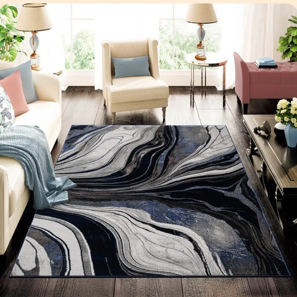 Gant abstract rug in Blue