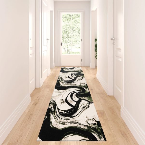 Green-19.jpg Iris abstract rug in Green