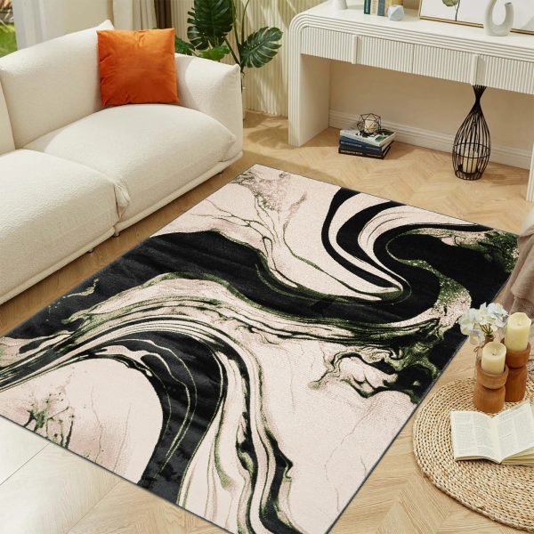 Green-21.jpg Iris abstract rug in Green