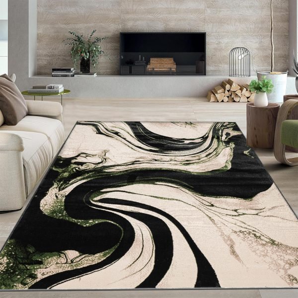 Green-23.jpg Iris abstract rug in Green