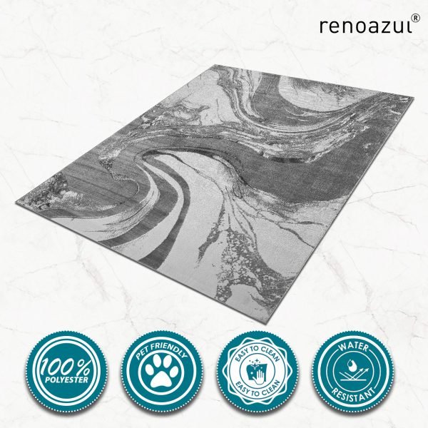 Iris abstract rug – low pile, jute backing with a non-slip strip – photo 5