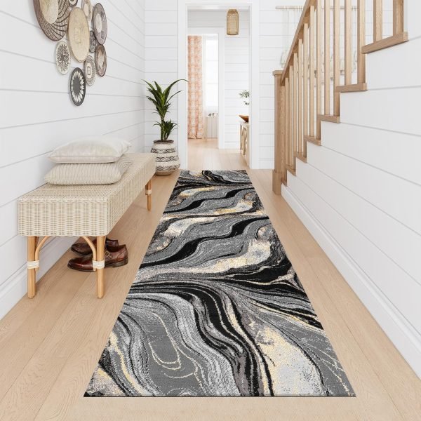Gant abstract rug in Ochre