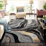 Gant abstract rug in Ochre