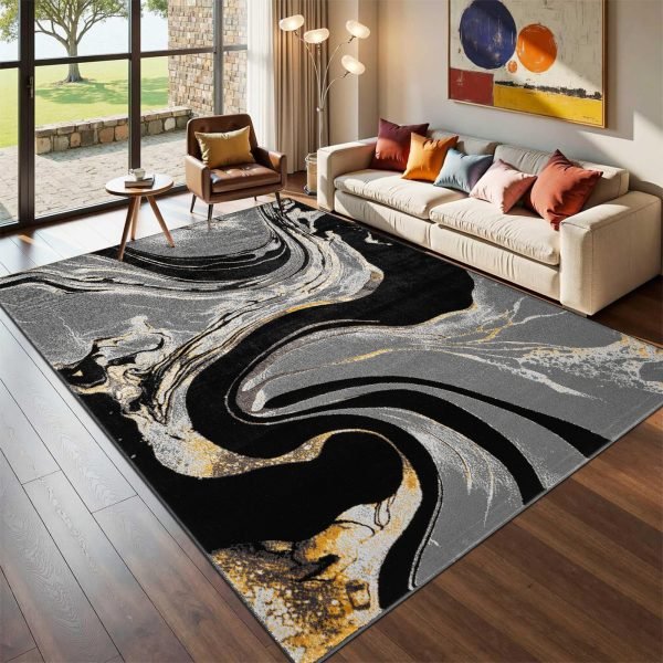 Ochre-11.jpg Iris abstract rug in Ochre