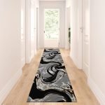 Iris abstract rug in Ochre