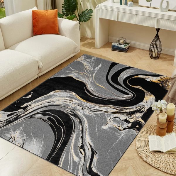 Ochre-8.jpg Iris abstract rug in Ochre