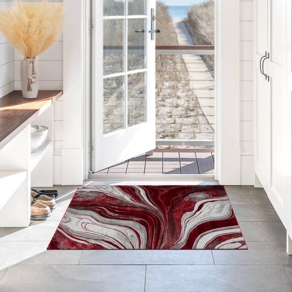 Red-25.jpg Gant abstract rug in Red
