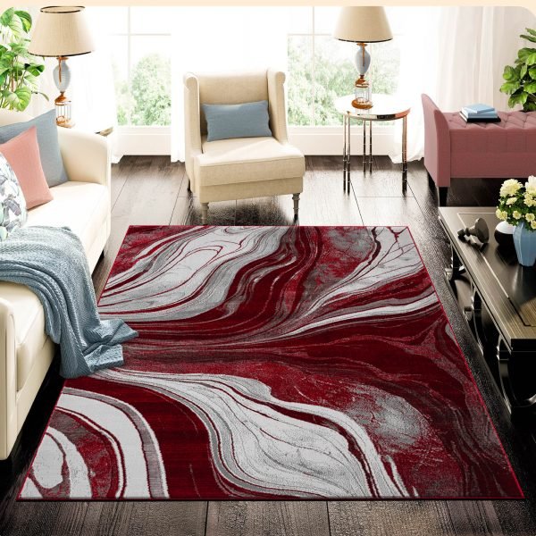 Red-28.jpg Gant abstract rug in Red