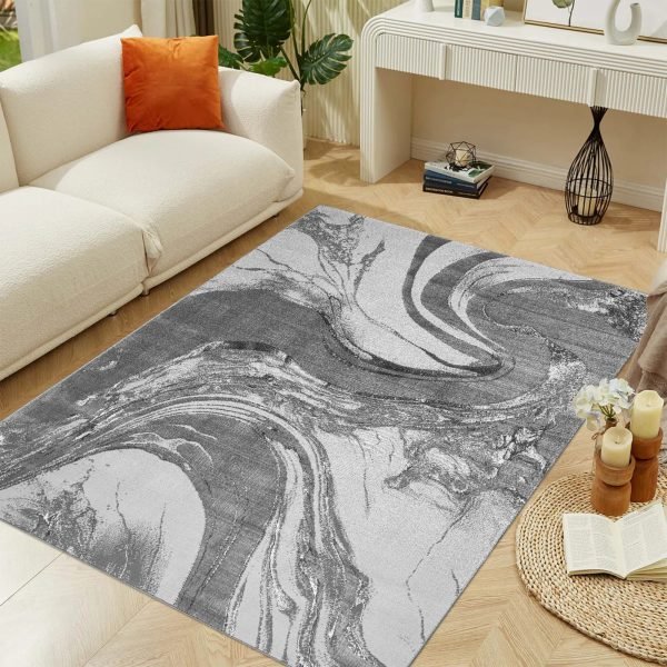 Silver-11.jpg Iris abstract rug in Silver