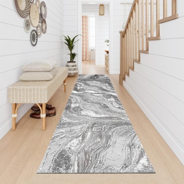 Gant abstract rug in Silver