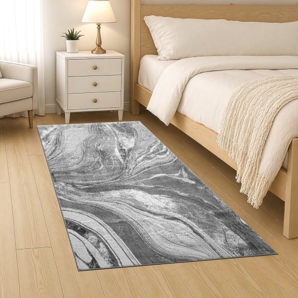 Gant abstract rug in Silver