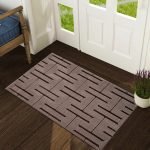 Luna geometric rug in Coffee