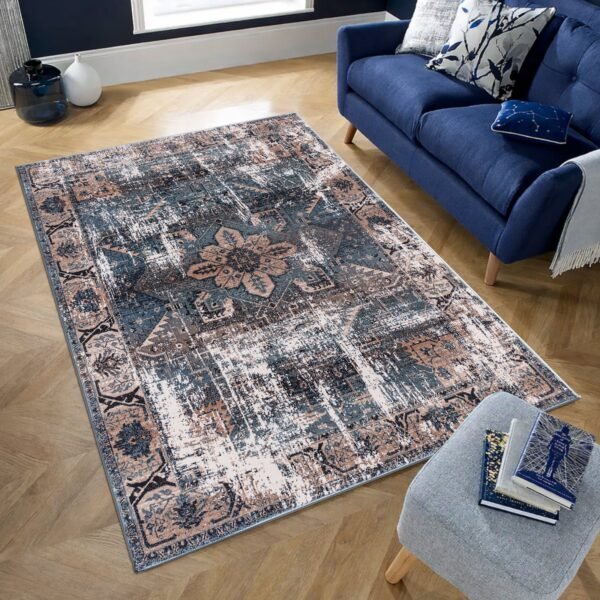 Wello traditional floral rug – medium pile, jute backing with a non-slip strip – photo 4