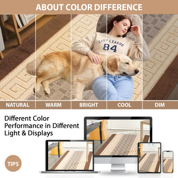 Nada Beige Brown geometric rug – colour guide