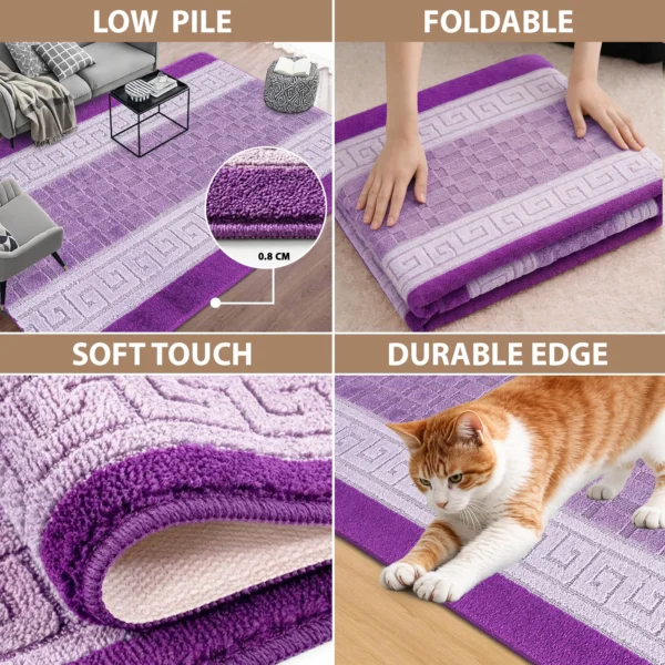 Nada Purple geometric rug – features
